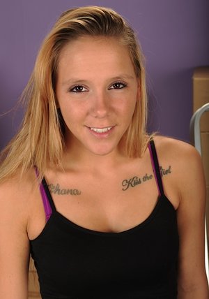 18 year old girl Kim Kennedy takes a cumshot in mouth during BDSM sex